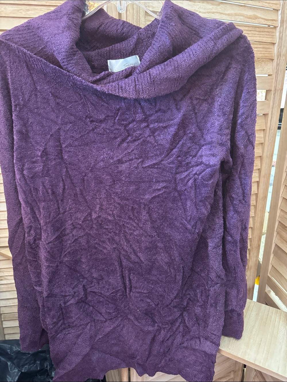 Spiegel Deep Plum Cowl Neck Sweater Large